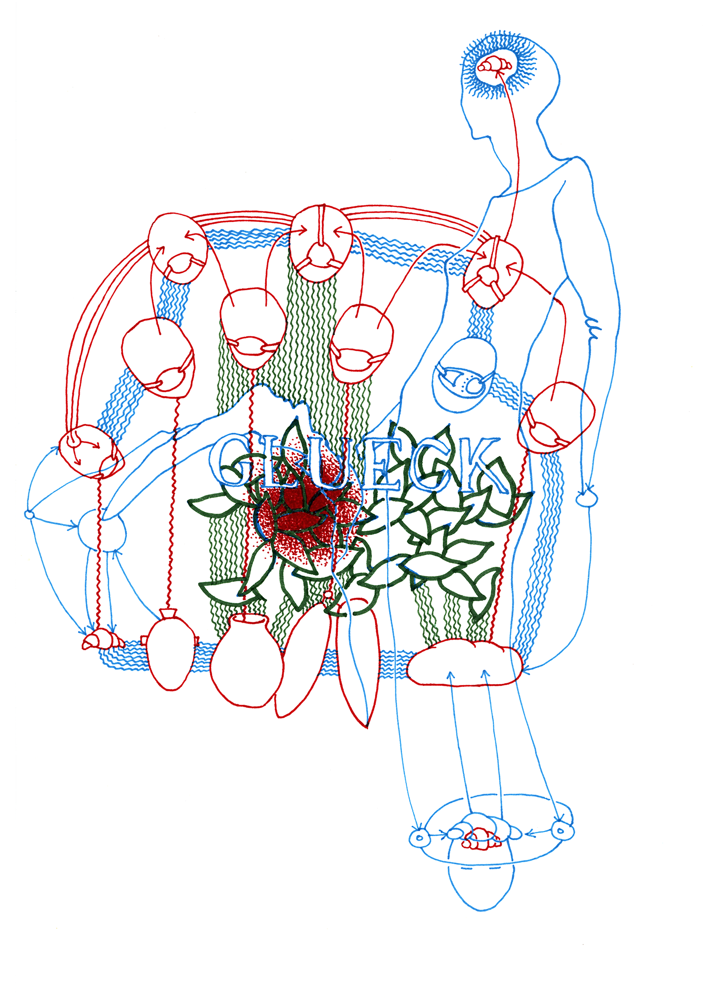 Hannes Kater: Zeichnung aus dem Jahr 1997, Filzstift auf A4 Papier