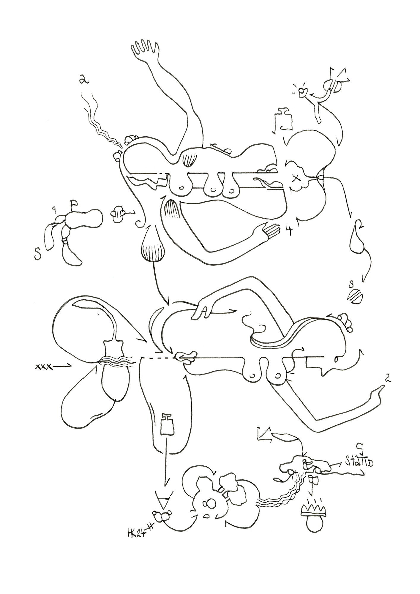 Hannes Kater Tageszeichnung (Zeichnung/drawing) vom 25.10.2024 (1414 x 2000 Pixel)