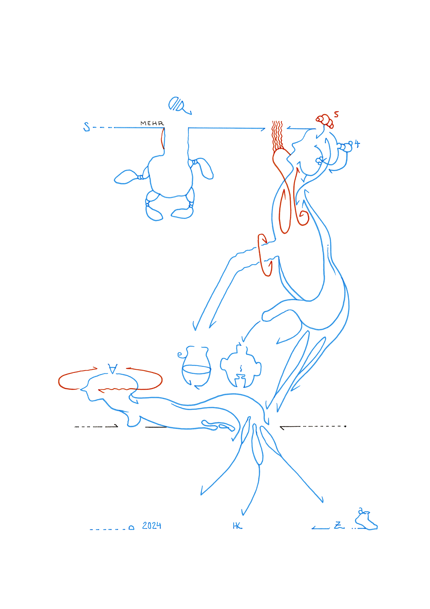 Hannes Kater –Tageszeichnung (Zeichnung/drawing) vom 21.11.2024 (1414 x 2000 Pixel)