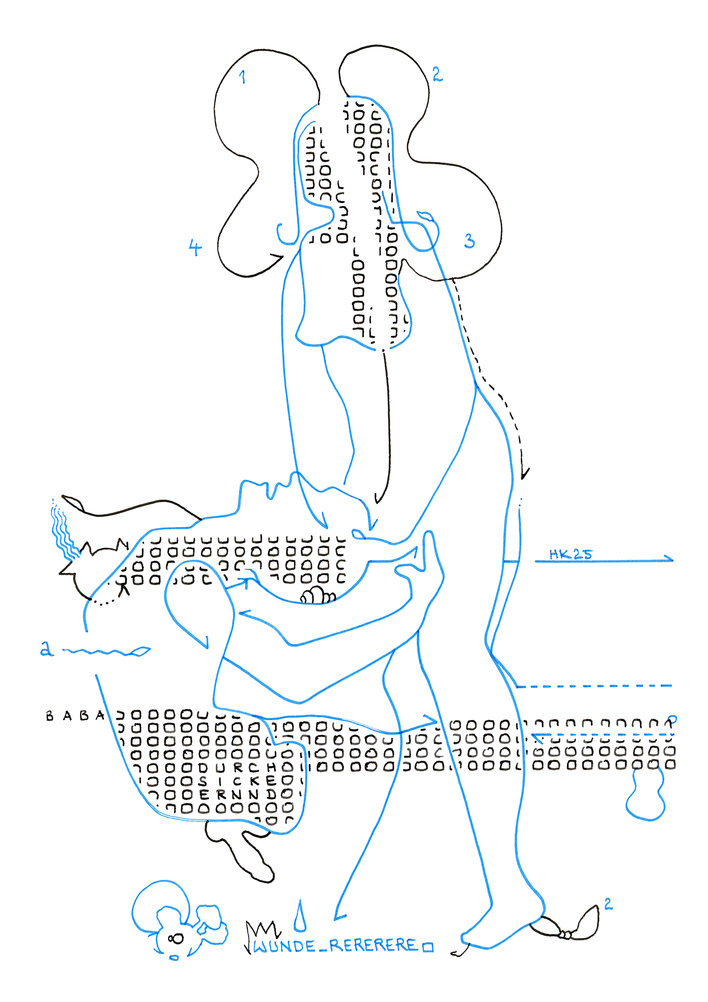 Hannes Kater – Tageszeichnung (Zeichnung/drawing) vom 16.04.2025 (1414 x 2000 Pixel)