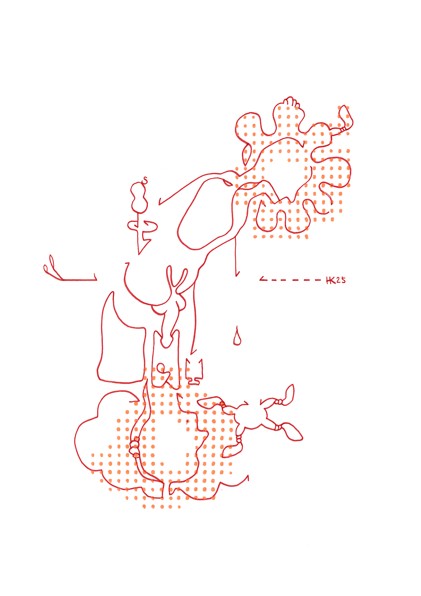 Hannes Kater – Tageszeichnung (Zeichnung/drawing) vom 27.09.2025 (1414 x 2000 Pixel)