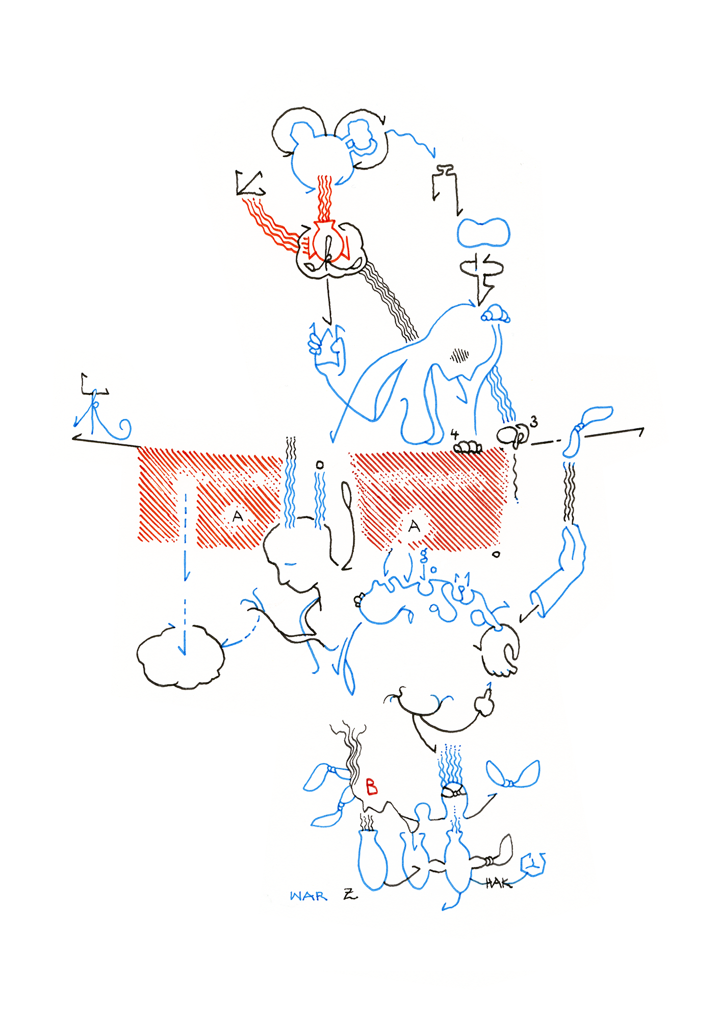 Hannes Kater – Tageszeichnung (Zeichnung/drawing) vom 08.10.2025 (1414 x 2000 Pixel)