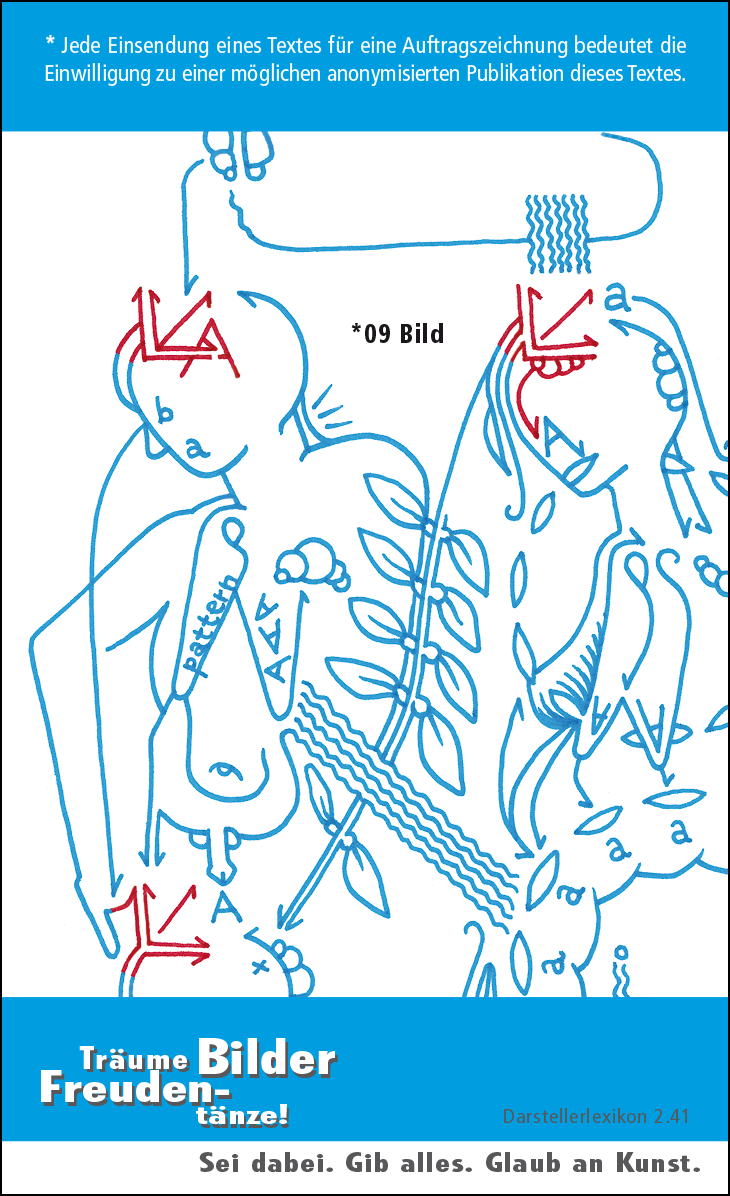 Hannes Kater: Auftragskärtchen *09 Bild, Rückseite, Version von 2010