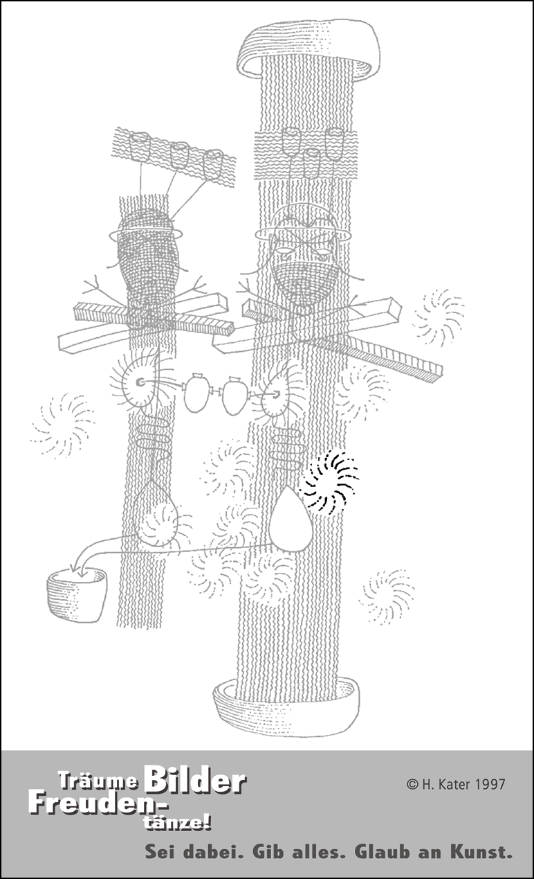 Hannes Kater: Auftragsk&auml;rtchen *11 Gedankenloch, R&uuml;ckseite, Version von 1997