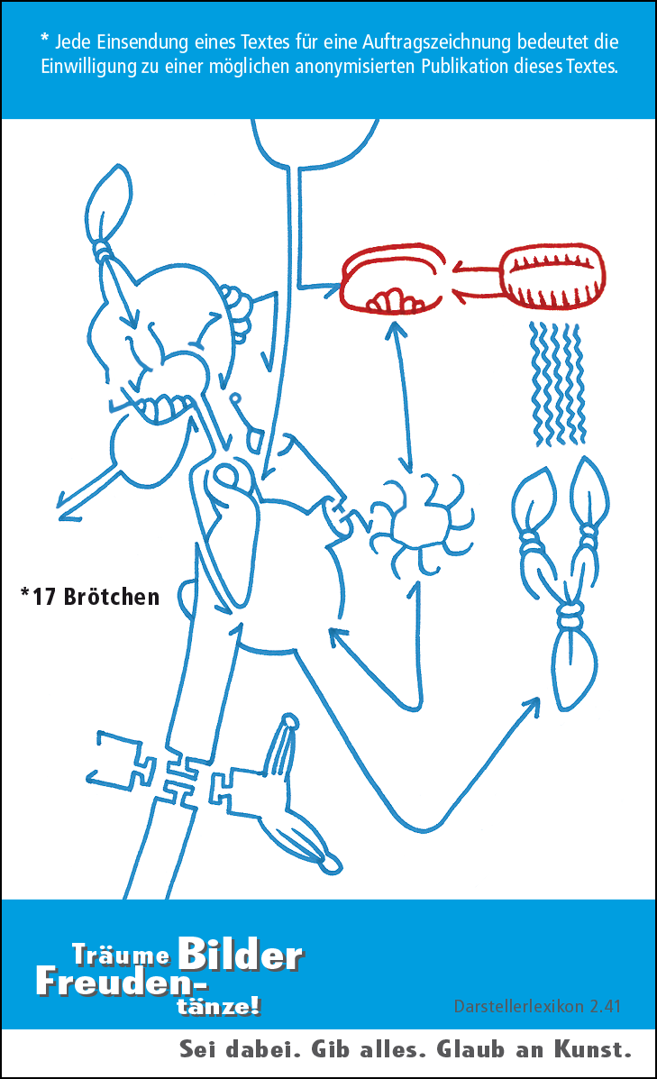 Hannes Kater: Auftragsk&auml;rtchen *17 Br&ouml;tchen, R&uuml;ckseite, Version von 2010