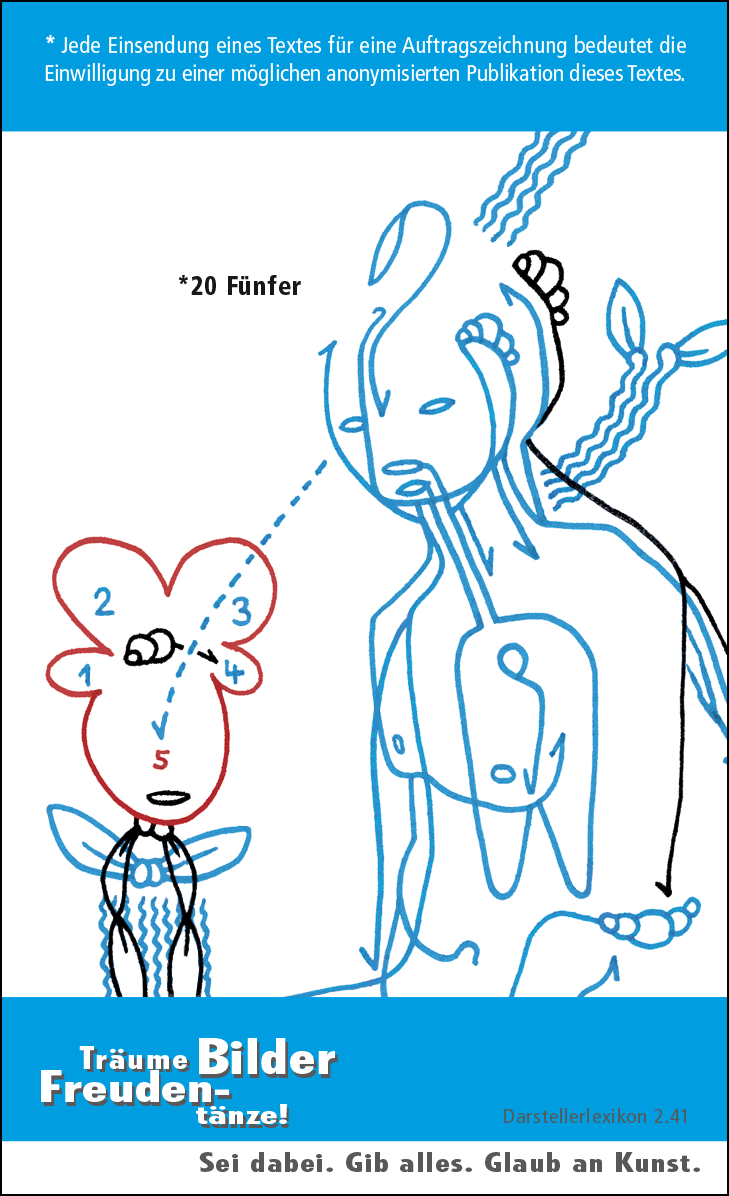 Hannes Kater: Auftragsk&auml;rtchen *20 F&uuml;nfer, R&uuml;ckseite, Version von 2010